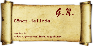 Göncz Melinda névjegykártya