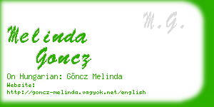 melinda goncz business card